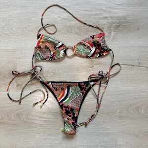 Sommer Swim Lucia Milla Bahamas Bikini Set S/M Women Boho Small Multicolor Nylon
